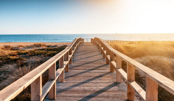 The Carolina Beach boardwalk beach access